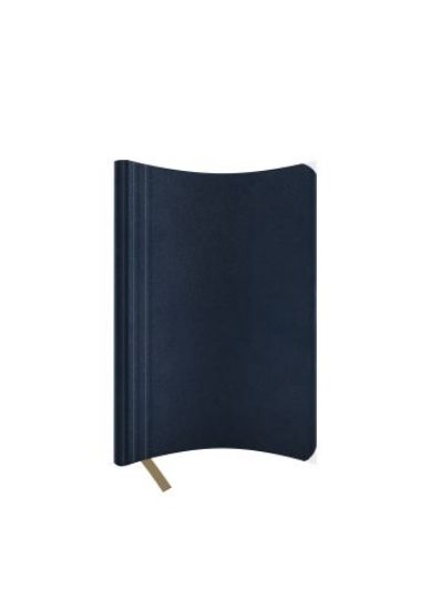 Poza cu AGENDA NEDATATA A5 CASTELLI, COPERTA FLEXIBILA NEBRASKA BLEUMARIN, DICTANDO IVORY