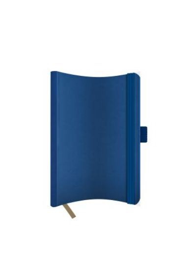 Poza cu AGENDA NEDATATA A5 CASTELLI, COPERTA FLEXIBILA NEBRASKA BLEUMARIN, ELASTIC BLEUMARIN, DICTANDO IVORY