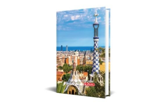 Poza cu AGENDA NEDATATA A5, MOTIVE, 224 PAGINI, COPERTA BURETATA, MOTIV CITY BREAK SPAIN