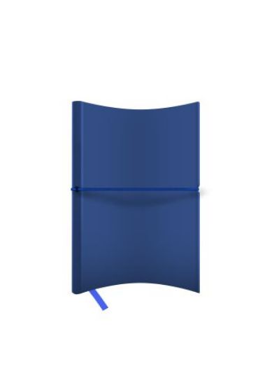 Poza cu AGENDA NEDATATA A5 CASTELLI, COPERTA FLEXIBILA HORIZON MAT BLEUMARIN, ELASTIC ORIZONTAL BLEUMARIN, DICTANDO IVORY