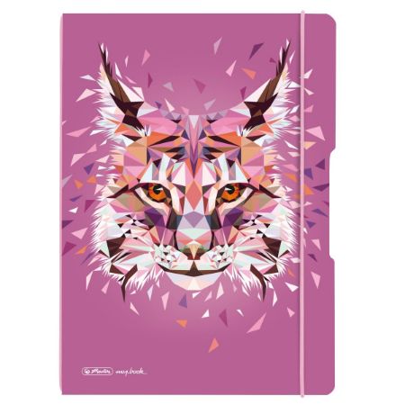 Poza cu CAIET MY.BOOK FLEX A4 2X40F VELIN MOTIV WILD ANIMALS LYNX