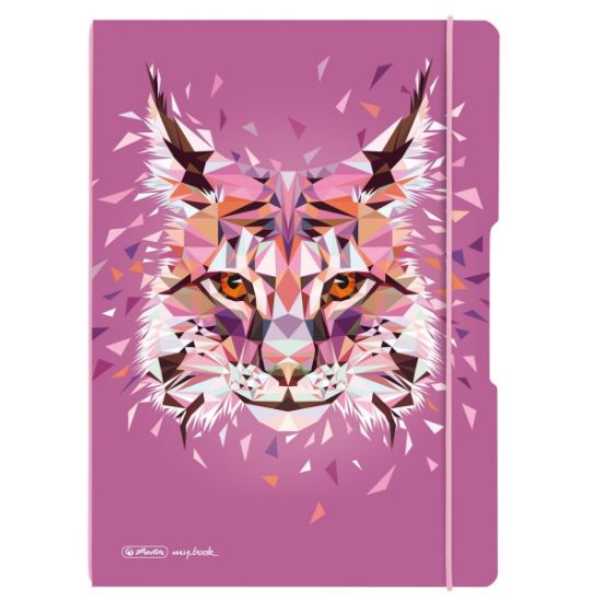 Poza cu CAIET MY.BOOK FLEX A4 2X40F VELIN MOTIV WILD ANIMALS LYNX