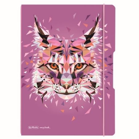 Poza cu CAIET MY.BOOK FLEX A4 2X40F DICTANDO+PATRATELE MOTIV WILD ANIMALS LYNX