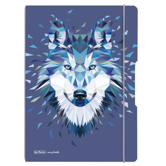 Poza cu CAIET MY.BOOK FLEX A4 2X40F VELIN MOTIV WILD ANIMALS WOLF