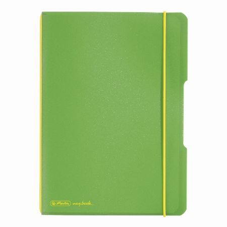 Poza cu CAIET MY.BOOK FLEX A5 40F PATRATELE  VERDE DESCHIS TRANSPARENT CU LOGO NEGRU