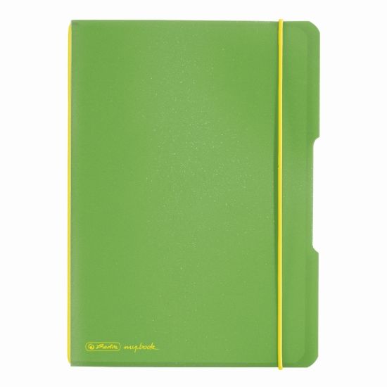 Poza cu CAIET MY.BOOK FLEX A5 40F PATRATELE  VERDE DESCHIS TRANSPARENT CU LOGO NEGRU