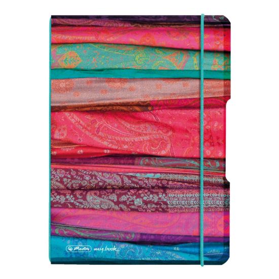 Poza cu CAIET MY.BOOK FLEX A5 40F 80 GR PATRATELE COPERTA PP, SCARFS CU ELASTIC TURCOAZ