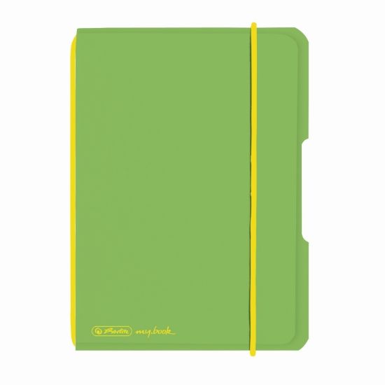 Poza cu CAIET MY.BOOK FLEX A6 40F DICTANDO VERDE DESCHIS TRANSPARENT CU LOGO GALBEN