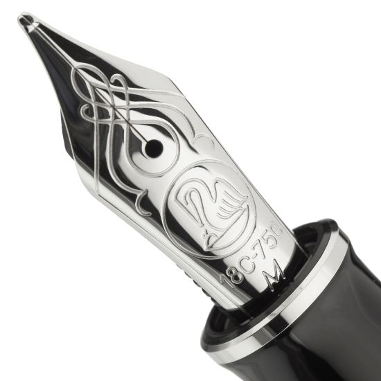 Poza cu PENITA M DIN AUR DE 18K/750 PLACATA CU RODIU PENTRU STILOU M805