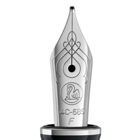 Poza cu PENITA F DIN AUR DE 14K/585 PLACATA CU RODIU PENTRU STILOU M405