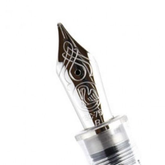 Poza cu PENITA B DIN AUR DE 14K/585 PLACATA CU RODIU PENTRU STILOU M405