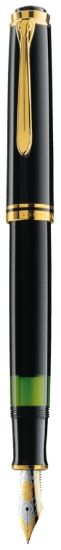 Poza cu STILOU SOUVERAN M800 M,PENITA AUR 18K,ACCESORII PLACATE CU AUR,CORP NEGRU