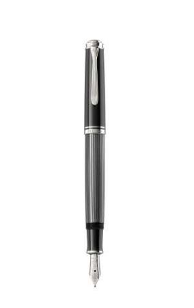 Poza cu STILOU SOUVERAN M605 STRESEMANN M, PENITA AUR 18K, ACCESORII PLACATE CU PALADIU, CORP ANTRACIT/DUNGI