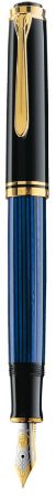 Afișează detalii pentru STILOU SOUVERAN M600 F,PENITA AUR 14K,ACCESORII PLACATE CU AUR,NEGRU-ALBASTRU Poza cu STILOU SOUVERAN M600 F,PENITA AUR 14K,ACCESORII PLACATE CU AUR,NEGRU-ALBASTRU