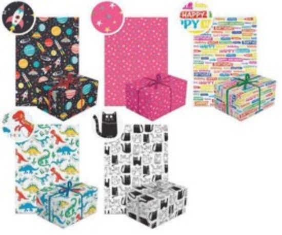 Poza cu HARTIE DECORATIVA, PENTRU IMPACHETAT, DIMENSIUNE 200 X 70 CM, DESIGN NEUTRAL 26, MOTIVE ASORTATE