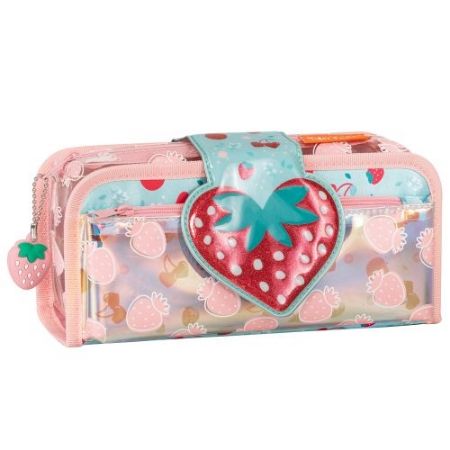 Poza cu PENAR TIP ETUI FUN TIME 2 IN 1, MOTIV STRAWBERRY LOVE