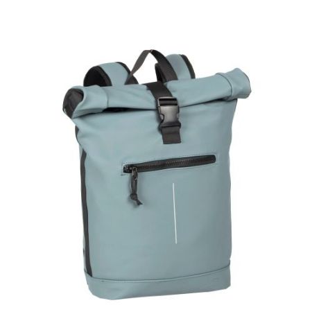 Poza cu RUCSAC NEW REBELS MART-NEW YORK ROLLTOP, DIMENSIUNI 30/12/43 CM, CULOARE ALBASTRU DESCHIS