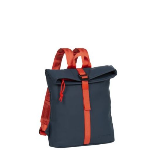 Poza cu RUCSAC NEW REBELS TIM-LOS ANGELES ROLLTOP MINI, DIMENSIUNI 27/8/33 CM, CULOARE ALBASTRU INCHIS/ROSU