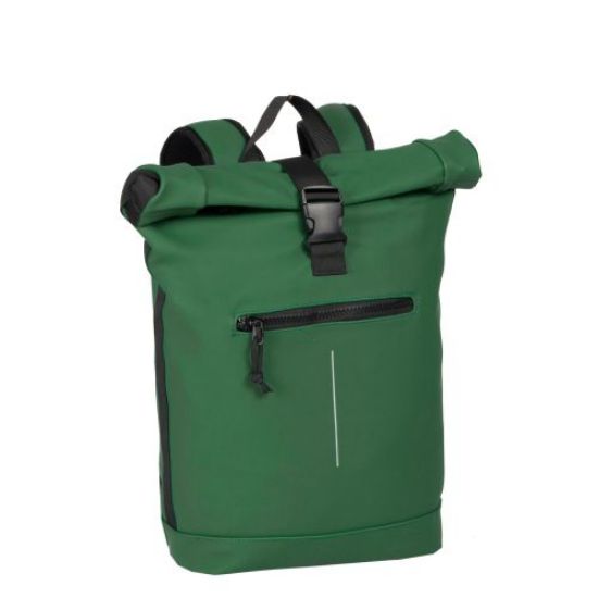 Poza cu RUCSAC NEW REBELS MART-NEW YORK ROLLTOP, DIMENSIUNI 30/12/43 CM, CULOARE VERDE INCHIS
