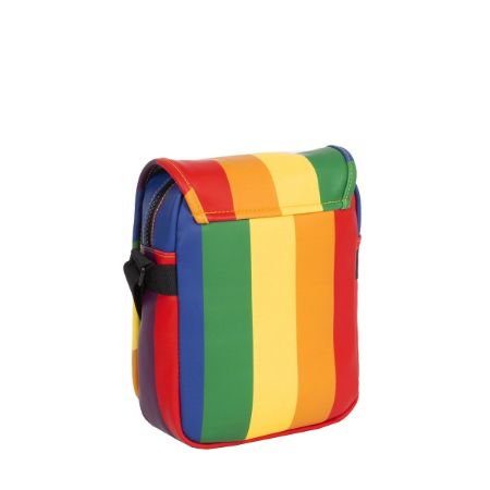 Poza cu RUCSAC NEW REBELS MART-LOUISVILLE FLAPOVER, DIMENSIUNI 18/7/23 CM, MODEL RAINBOW