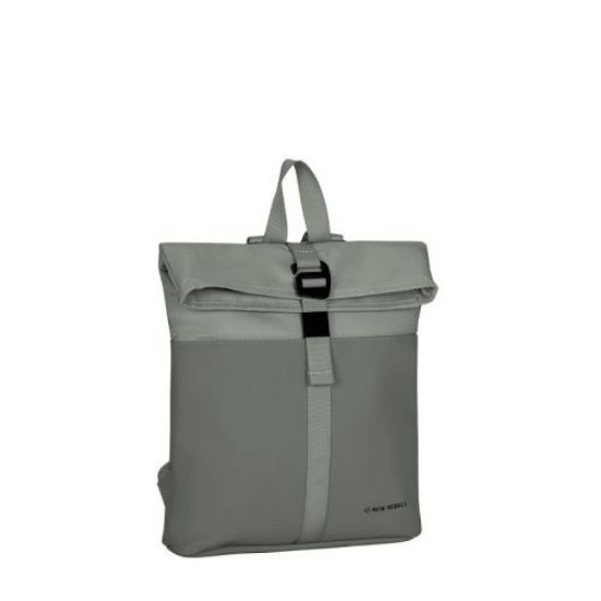 Poza cu RUCSAC NEW REBELS BRUCE-LOS ANGELES ROLLTOP, DIMENSIUNI 27/8/33 CM, CULOARE ANTRACIT