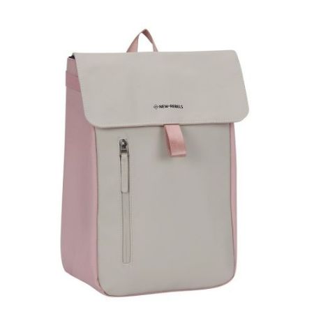 Poza cu RUCSAC NEW REBELS CERES-DOTHAN, DIMENSIUNI 28/13/40 CM, CULOARE ROZ / BEJ