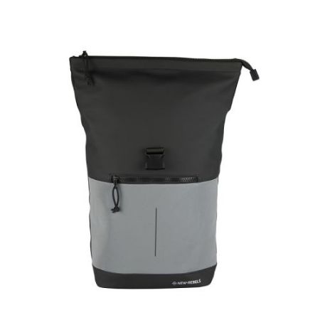 Poza cu RUCSAC NEW REBELS BOWIE-NEW YORK ROLLTOP, DIMENSIUNI 30/12/43 CM, CULOARE NEGRU