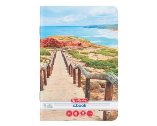 Poza cu CAIET A4, 60 FILE, 70G/MP, HARTIE FSC, DICTANDO, COLTURI ROTUNJITE, MOTIV SUMMER