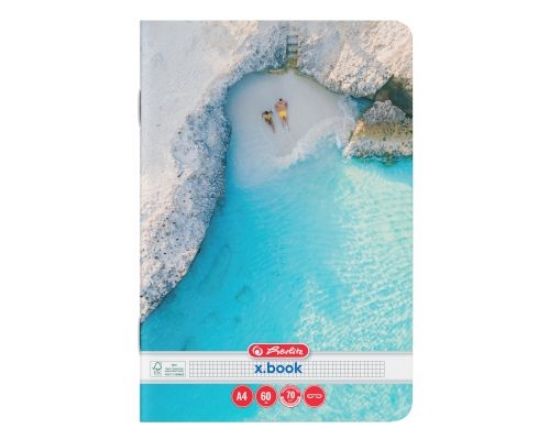 Poza cu CAIET A4, 60 FILE, 70G/MP, HARTIE FSC, PATRATELE, COLTURI ROTUNJITE, MOTIV SUMMER