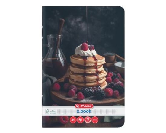 Poza cu CAIET A4, 60 FILE, 70G/MP, HARTIE FSC, PATRATELE, COLTURI ROTUNJITE, MOTIV CUPCAKES