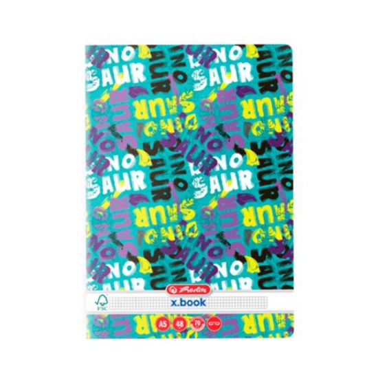 Poza cu CAIET A5 48F PATRATELE DINO MANIA