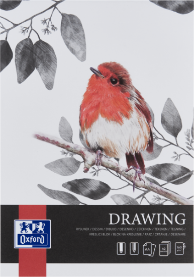 Poza cu BLOC DESEN OXFORD DRAWING A4, 40 FILE, HARTIE 160 G/MP, FSCÂ® MIX70%, COLECTIA ARTISTIC