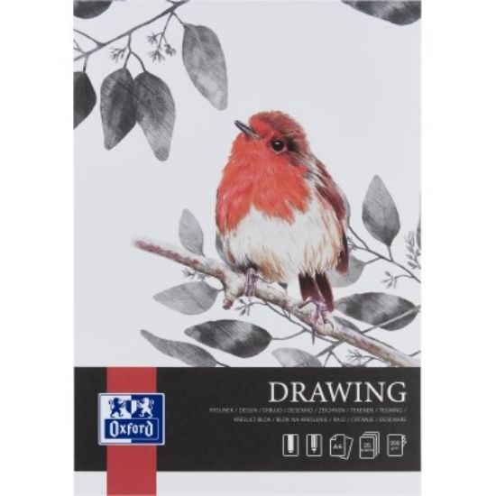 Poza cu BLOC DESEN OXFORD DRAWING A4, 25 FILE, HARTIE 200 G/MP, FSCÂ® MIX70%, COLECTIA ARTISTIC