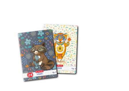 Poza cu CAIET TIP II A5 24 FILE CUTE ANIMALS PREMIUM