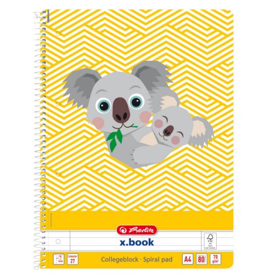 Poza cu CAIET A4 80F SPIRALA DICTANDO CUTE ANIMALS MOTIV KOALA