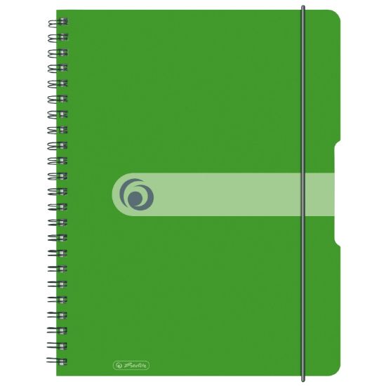 Poza cu CAIET A4 80F SPIRALA ELASTIC PERFORAT EOTG COPERTA PP VERDE OPAC