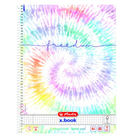 Poza cu CAIET A4 80 FILE, CU SPIRA, PATRATELE, MOTIV NEW BATIK FREEDOM