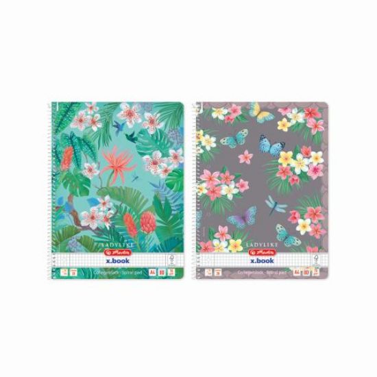 Poza cu CAIET A4 80 FILE, CU SPIRA, PATRATELE, LADYLIKE MOTIVE ASORTATE