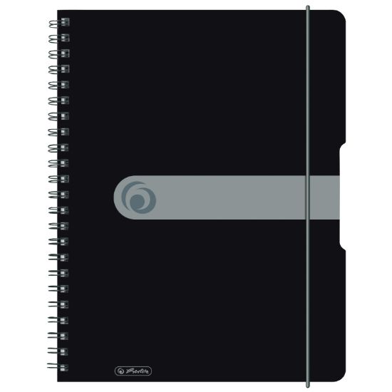 Poza cu CAIET A4 80F SPIRALA ELASTIC PERFORAT EOTG COPERTA PP NEGRU OPAC