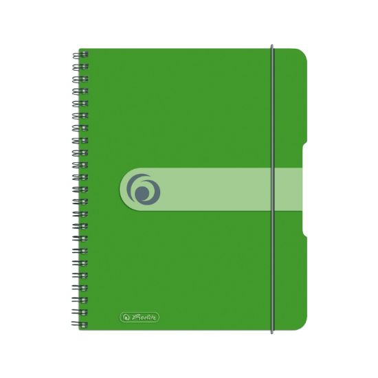 Poza cu CAIET A5 80F SPIRALA ELASTIC PERFORAT EOTG COPERTA PP VERDE