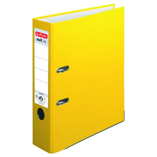 Poza cu BIBLIORAFT A4 8CM PP GALBEN HERLITZ