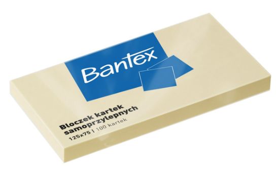 Poza cu BLOC NOTITE ADEZIVE BANTEX POST IT, 125X75MM, 100 FILE, CULOARE GALBEN