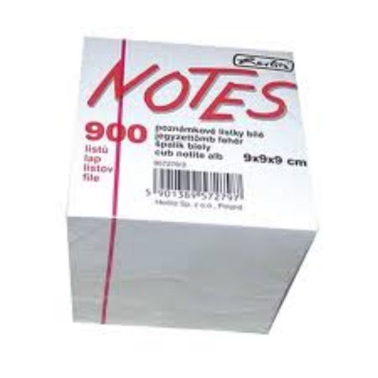 Poza cu BLOC NOTITE ALB 9X9X9 CM 900 FILE