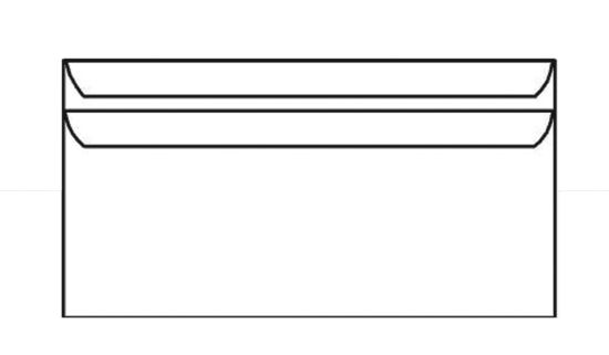 Poza cu PLIC DL 80G 110X220 MM AUTOADEZIV CUTIE 1000 ALB