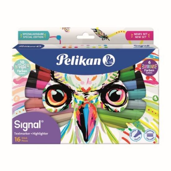 Poza cu TEXTMARKER SIGNAL, SET 16 CULOR (10 PASTEL+6 NEON), CUTIE BLISTER