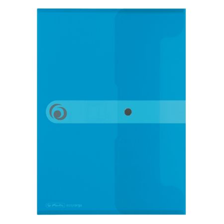 Poza cu MAPA PP A4 EOTG INCHIDERE CU CAPSA, ALBASTRU TRANSPARENT, CAPACITATE 20MM