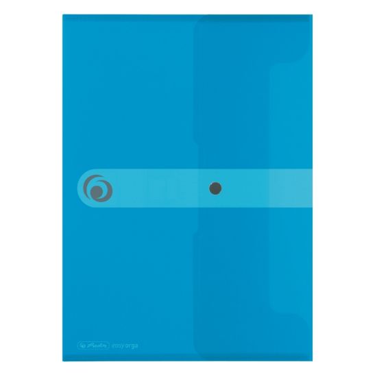 Poza cu MAPA PP A4 EOTG INCHIDERE CU CAPSA, ALBASTRU TRANSPARENT, CAPACITATE 20MM