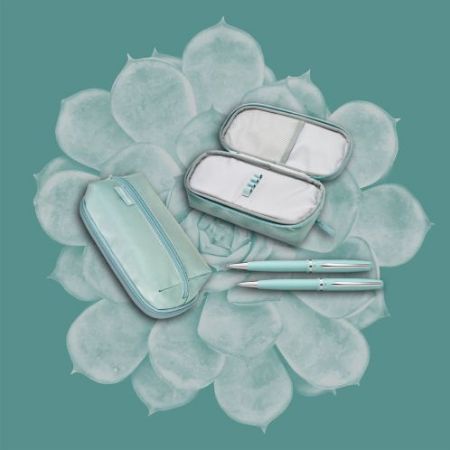 Poza cu PENAR TIP ETUI QUATTRO TWILL, CULOARE MENTA