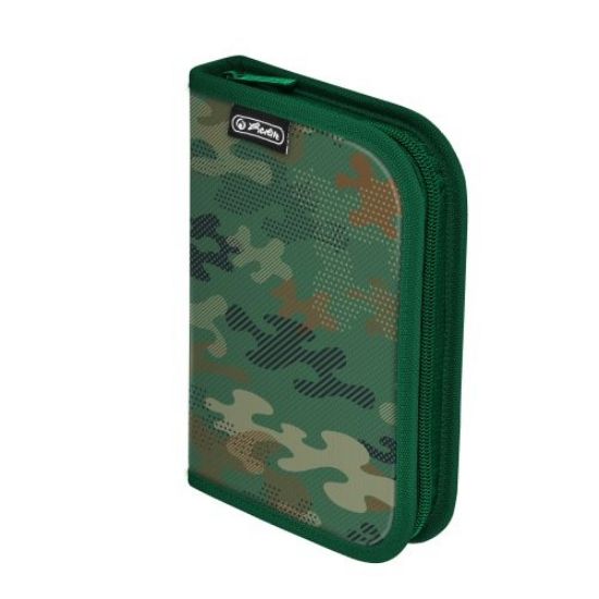 Poza cu PENAR ECHIPAT, 34 PIESE, CU 2 CLAPE, DIMENSIUNE 13,5 X 19,5 X 3,5 CM, MOTIV GREEN ARMY