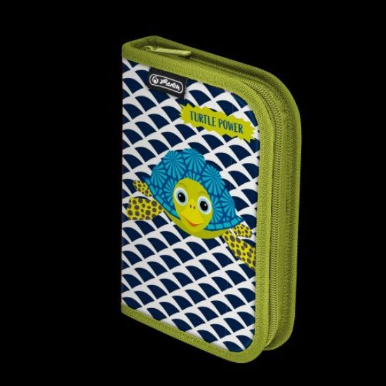 Poza cu PENAR ECHIPAT, 34 PIESE, CU 2 CLAPE, DIMENSIUNE 13,5 X 19,5 X 3,5 CM, MOTIV CUTE ANIMALS TURTLE